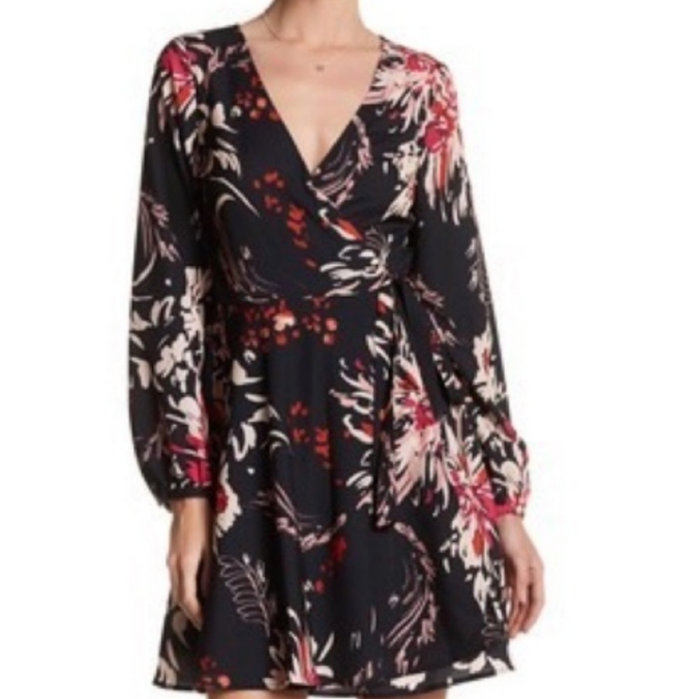 Carla Wrap Dress in Fireworks